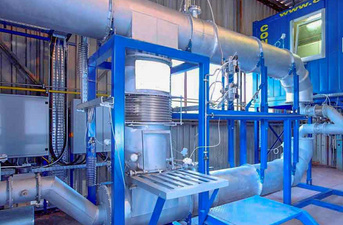 Pellet pot grate testing facility in Austria