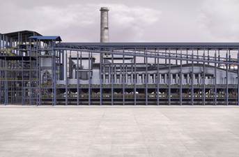Straight grate pelletizing plant