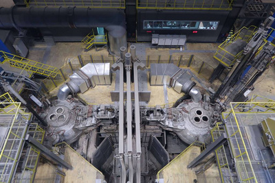 Twin ladle furnace supplied by Primetals Technologies to the Cherepovets, Russia converter steel works of PAO Severstal